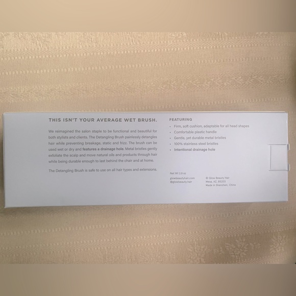 NWOT Anthropologie Raincry Detangle Paddle Brush GLOW BEAUTY NEW $60 - Picture 5 of 5